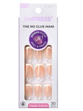 Kiss imPRESS Classic French Press-On Nails - Nude & White French Tip